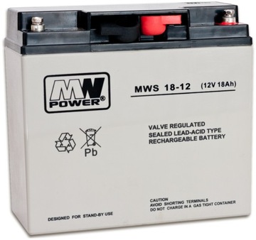 AKUMULATOR BATERIA 18Ah 12V ALARM UPS AUTKO 17Ah