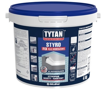 Klej do Styropianu Tytan Professional do Kasetonów Rozet Sztukaterii 4kg