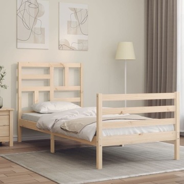 StyLOwE MEBLE DOMOwE RAMA ŁÓżKA z wEzGŁOwIEM, 90x200 CM, LItE DrEwNO
