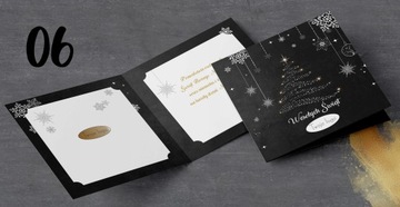Firmowe kartki świąteczne Boże Narodzenie Z LOGO - Papier perłowy + koperta