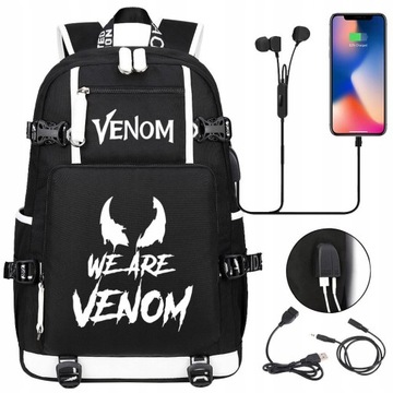 DUŻY PLECAK VENOM A4 WODOODPORNY WZORY UNIKAT