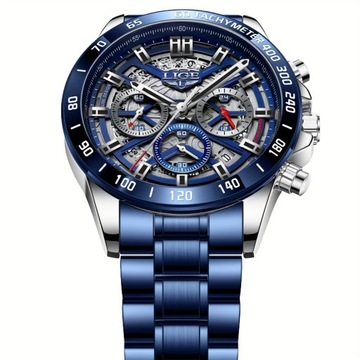 Водонепроницаемые часы LIGE для мужчин, роскошные мужские часы лучшего бренда