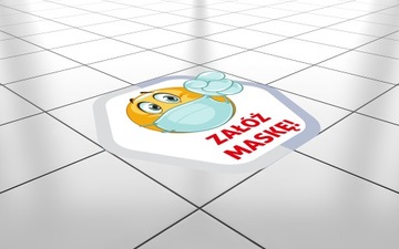 НАПОЛЬНАЯ НАКЛЕЙКА 30 СМ, НАКЛАДЫВАЕМАЯ НА МАСКУ