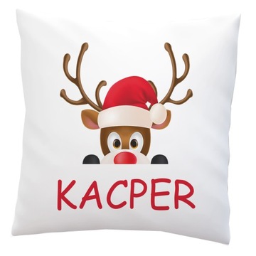 ŚWIĄTECZNA PODUSZKA MIKOŁAJ CHOINKA PREZENT + IMIĘ