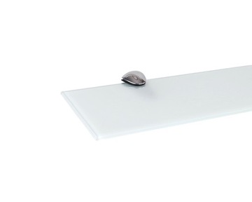 Półka szklana do łazienki matowa z uchwytami szkło lacomat 120x500 mm
