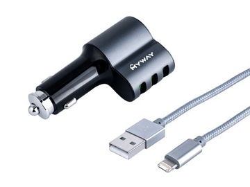 ЗАРЯДНОЕ УСТРОЙСТВО MYWAY 12/24 В 3X USB AUTO-ID MAX 5.1A