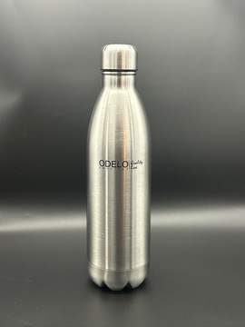 KUBEK BUTELKA SREBNA STAL TERMICZNA 1000ml KAWA WODA HERBATA