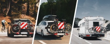 Предупреждающая табличка на багажник кемпера Италия Испания 50х50см