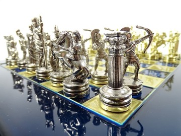 Эксклюзивные большие металлические шахматные фигуры Stauton; 36х36см