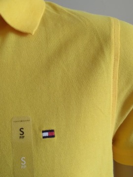 TOMMY HILFIGER KOSZULKA POLO MĘSKA S ŻÓŁTA