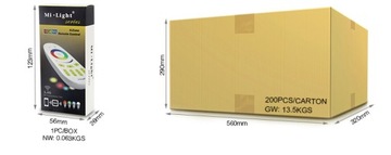 Пульт дистанционного управления Milight FUT096 RGBW, 4 зоны, БЕЛЫЙ СЕНСОР