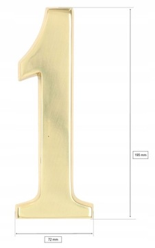 Латунная цифра номер дома 20см 