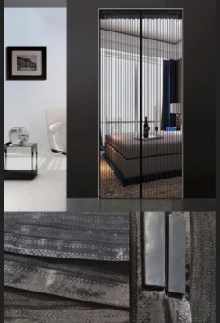 Москитная сетка, магнитная дверь, 85x210см, ЧЕРНЫЙ