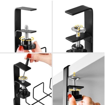 Кабельный органайзер под столом, регулируемая полка для держателя кабелей из углеродистой стали