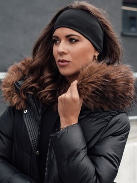 КУРТКА С КАПЮШОНОМ ЖЕНСКАЯ СТЕГАНАЯ ЗИМНЯЯ, ЧЕРНАЯ ty4608 - L