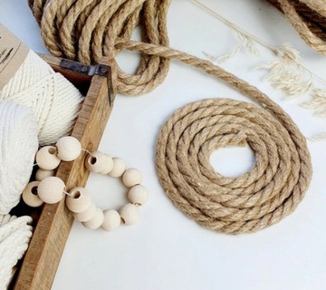 Linka LINA JUTOWA NATURALNA dekoracyjna żeglarska 10mm 20m