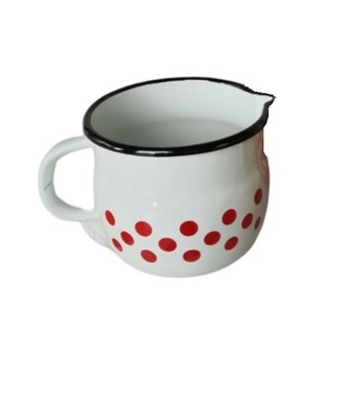 Dzbanek z wylewką okrągły retro 1,5 L biały