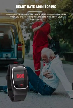 Monitor ciśnienia krwi lokalizator GPS. Inteligentny zegarek dla seniorów.