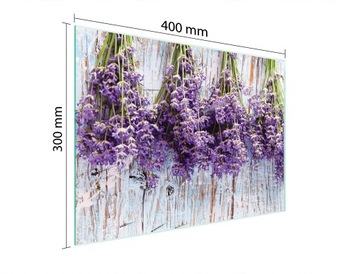 SZKLANA DESKA DO KROJENIA 40x30 LAWENDA SZYBA HARTOWANA