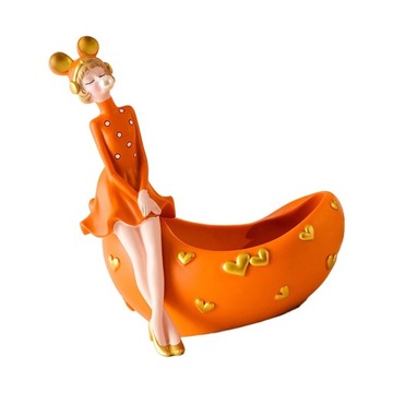 Nordic Blowing Bubbles Girl Figurka z tacą
