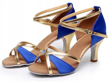 BUTY DO TAŃCA TOWARZYSKIEGO TANECZNE MODNE BLUE