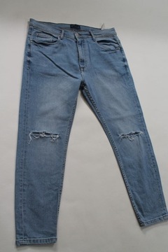 ZARA MAN, SPODNIE JEANS - W 36 / L 30 - DZIURY