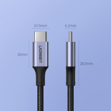 UGREEN SZYBKI KABEL USB-C DO USB-C PD QC 5A 100W 1M