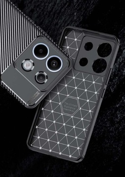 Чехол ULTIMATE CARBON CASE ARMOR для Xiaomi Redmi Note 13 PRO 4G + СТЕКЛО