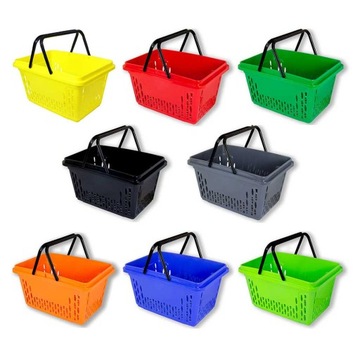 Корзина для покупок оранжевая пластик 28л.