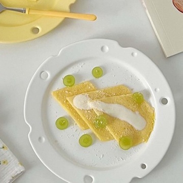 Керамическая тарелка, реквизит для фотографий, косметический органайзер, креативные белые фрукты