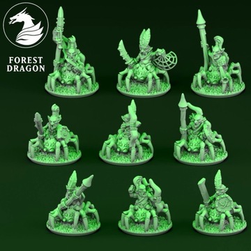 Goblin Spider Riders, Greenskin Army, Warmaster 10 mm