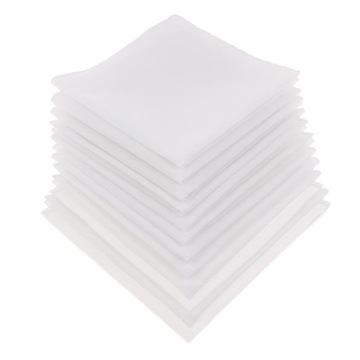 12 sztuk wykonanych z bieli dla mężczyzn i kobiet, 28 cm x 28 x m / 43 x 43