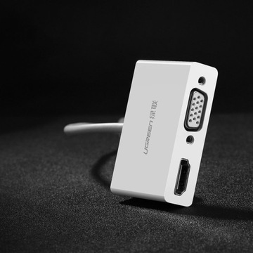 UGREEN MM123 USB-C — адаптер HDMI/VGA белый