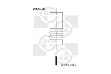 BGA V996046 VENTIL VÝFUKOVÝ