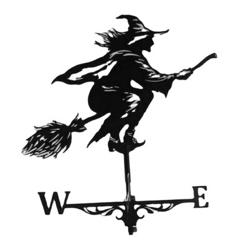 Wiatrowskaz z figurką wiedźmy Ornament Dach domu