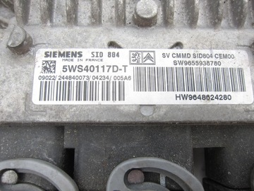 КОМПЬЮТЕР 5WS40117D-T 9655938780 CITROEN PEUGEOT