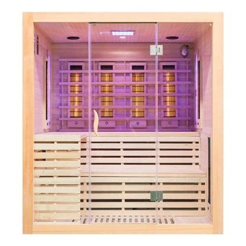 SAUNA NA PODCZERWIEŃ INFRARED Z KAMIENIAMI SOLI HIMALAJSKIEJ 180X160X200CM