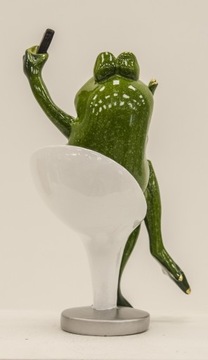 Фигурка лягушки со смартфоном, селфи-лягушка