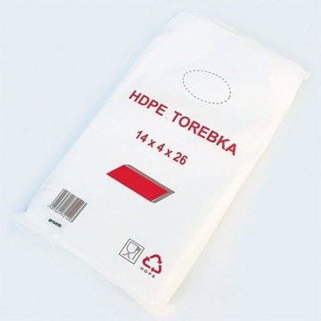 WORECZKI FOLIOWE HDPE TOREBKI 14x26 cm 800szt