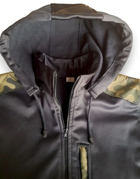 KURTKA MĘSKA TURYSTYCZNA SOFTSHELL CAMO WZ 93/CZARNY XXL