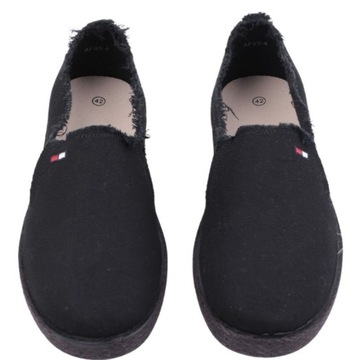 ЧЕРНЫЕ КРОССОВКИ-СЛИПОНЫ ESPARDYLE МУЖСКИЕ НА ПЛОСКОЙ ПЛОСКОЙ ПЛОСКОЙ СПОСОБНОСТИ КРОССОВКИ ИЗ ЭКО КОЖИ Стелька из экокожи