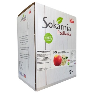 SOK Z JABŁKA I KWIATU BZU 5l Uzupełnia Zbilansowaną Dietę Doskonały Smak