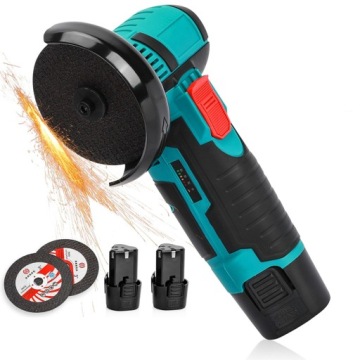 МАЛЕНЬКАЯ УГЛОВАЯ ШЛИФМАШИНА ДЛЯ РЕЗКИ АККУМУЛЯТОРНОГО ПВХ 19500об/мин + 2хБАКУ + 2ДИСКА