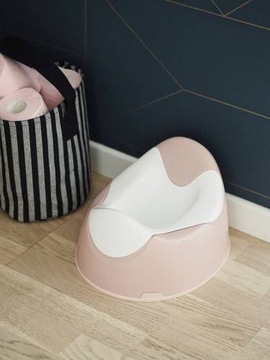 Горшок со съемным вкладышем и противоскользящим чехлом Old Pink 8 м+, Beaba