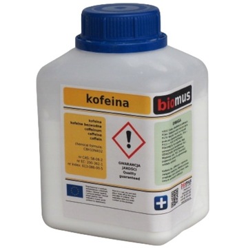 Kofeina bezwodna czysta 99,5% proszek BIOMUS 250g