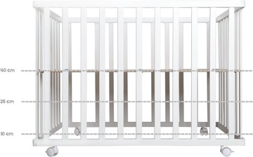 Roba Деревянный детский манеж 75х100 см белый