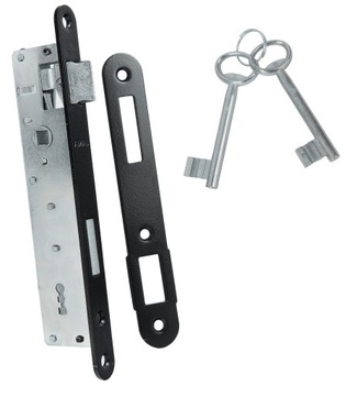 ZESTAW DO FURTKI BRAM BRAMY GARAŻOWEJ KLAMKA 90 KLUCZ BRĄZ ZAMEK 90/22