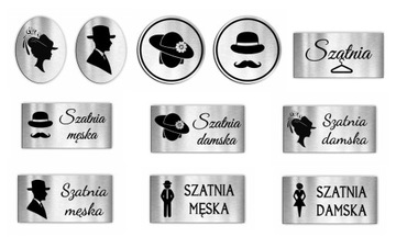 TABLICZKA na drzwi SZATNIA toaleta WC 20x10 cm