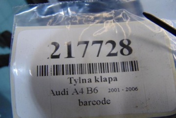 AUDI A4 B6 2.0 20V KOMBI ZADNÍ VÍKO KUFRU KÓD LAK LY7Q