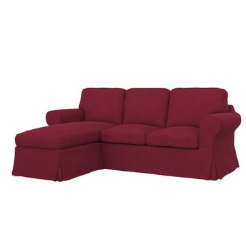 EKTORP Pokrycie sofy z leż., Velvet Wine Red